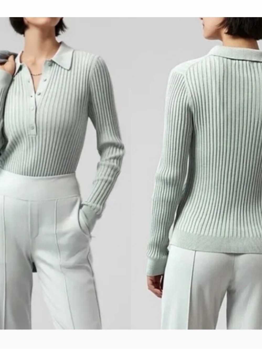 Athleta Sweet Bay Henley polo sweater